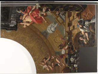 Decke mit Darstellung von Diana und ihren Gefährtinnen
