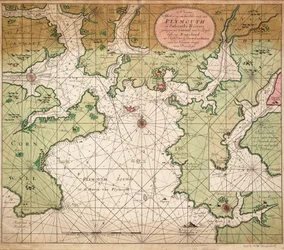 Karte von Plymouth Sound, aus Greenville Collins