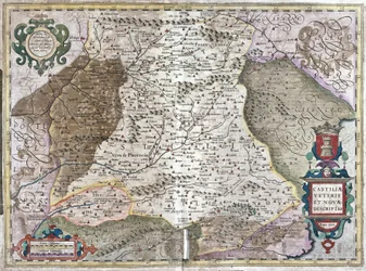 Castillia mit Madrid und Toledo, Spanien (Stich)