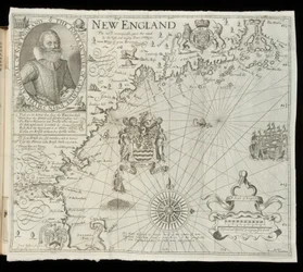 Karte von Neuengland, aus Historia Mundi: oder Mercator’s Atlas, London, 1635