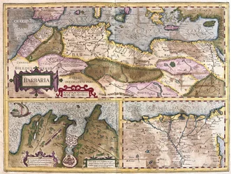 Nordafrika mit Belagerung von Tunis und Nildelta (Stich)