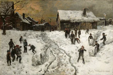 Schneeballwerfen