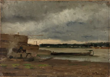 Blick auf den Rhein bei Düsseldorf