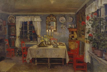Interieur aus dem Wohnzimmer des Künstlers