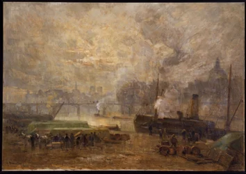 Die Seine bei Port Saint-Nicolas, circa 1900