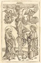 Christus am Kreuz mit Engeln