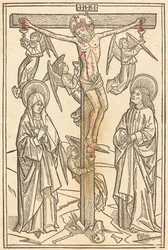 Christus am Kreuz mit Engeln