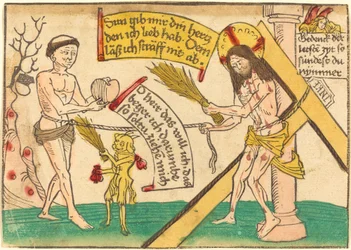 Jesus zieht die Gläubigen zu seinem Herzen