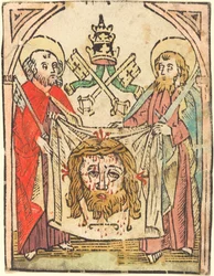 Heilige Petrus und Paulus mit dem Schweißtuch