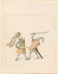 Freydal, Das Buch der Turniere und Turniere von Kaiser Maximilian I.: Kämpfe zu Fuß (Turniere)(Band III): Tafel 161