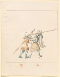 Freydal, Das Buch der Turniere und Turniere von Kaiser Maximilian I.: Kämpfe zu Fuß (Turniere)(Band III): Tafel 150