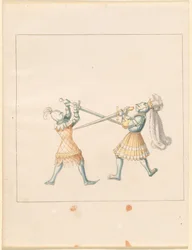 Freydal, Das Buch der Turniere und Turniere von Kaiser Maximilian I.: Kämpfe zu Fuß (Turniere)(Band III): Tafel 159