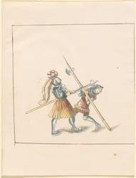 Freydal, Das Buch der Turniere und Turniere von Kaiser Maximilian I.: Kämpfe zu Fuß (Turniere)(Band III): Tafel 142