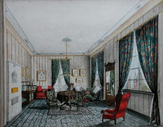 Ein Saloninterieur, ca. 1855