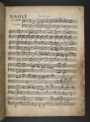 Sonata I, Musikpartitur, aus 