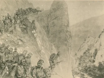 Vormarsch der bosnisch-herzegowinischen Infanterie