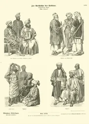Afghanische Kostüme, 19. Jahrhundert