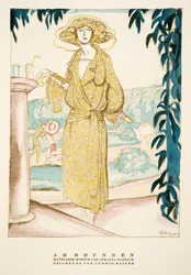 Am Brunnen, Outfit von Johanna Marbach, aus Styl, veröffentlicht 1922