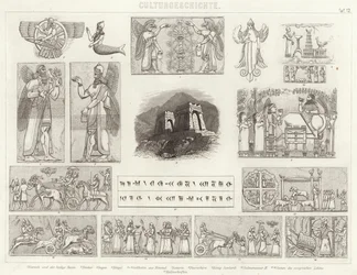 Antikes Assyrien. Illustration für Bilder-Atlas