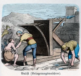 Alte Geschichte. Rom. Kriegsmaschinen, Armbrust (Gravur)