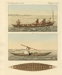 Boote der Grönländer