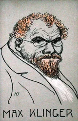 Karikatur von Max Klinger (1857-1920)