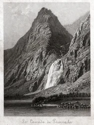 Cascade de Pissevache (Gravur, ca. 1830)