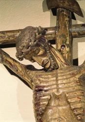 Christus am Kreuz, genannt Le Devot Christ, 1307 (Holz) (Detail)