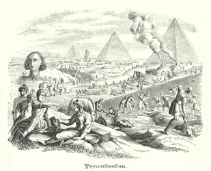 Bau der Pyramiden, altes Ägypten