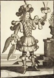 Kostüm für einen Federhändler, veröffentlicht von Gerard Valck (16512-1726) ca. 1690