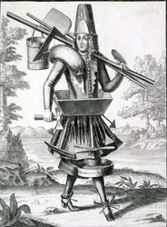 Tracht eines Maurers, veröffentlicht von Gerard Valck (1651/2-1726), um 1690