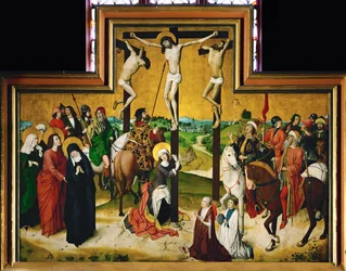 Kreuzigung. Tafel von einem Altar