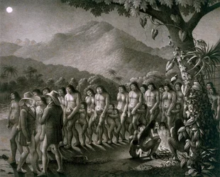 Tanz des Puri-Stammes, Illustration aus dem Atlas einer Reise in Brasilien