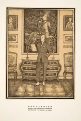 Der Sammler, Werbung für Herrenmode von Hermann Hoffmann, aus Styl, veröffentlicht 1922