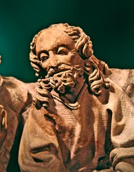 Detail des Letzten Abendmahls, ca. 1500-30 (Kalkstein)