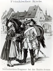 Dragoner des Deutschen Ordens im Jahr 1757