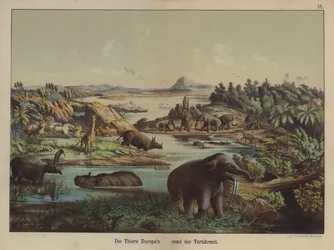 Europäische Tiere der Tertiärzeit