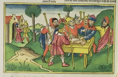 Exodus 12 Das erste Passah, aus der Nürnberger Bibel (Biblia Sacra Germanaica)