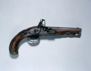 Steinschlosspistole, Laufmacher Johann Andreas Kuchenreuter (1716-1795), ca. 1750