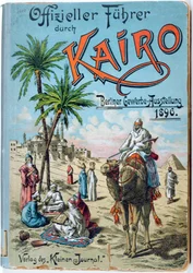 Vorderdeckel eines deutschen Reiseführers für Kairo, 1896
