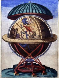 Globus magnus oricalchicus in „Astronomiae instituatae machanicia“ von Tycho Brahe (1546 - 1601), Wandsbeck