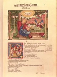 Evangelium des Matthäus, Buch I, aus der Lutherbibel, um 1530