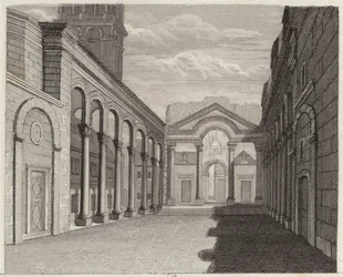 Halle des Palastes des römischen Kaisers Diokletian, Spalato (Split, Kroatien). Illustration für Bilder-Atlas