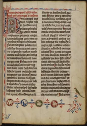 Harley 3973 f.1, Bewohnter Initialbuchstabe 