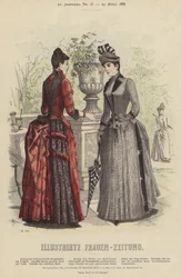 Illustration für Illustrirte Frauen-Zeitung (Farblithographie)