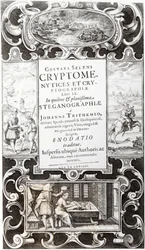 Illustration aus Buch 9 von Cryptomenysis und Kryptographie von Gustavus Selenus (August, Herzog von Braunschweig), 1624