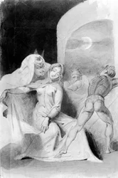 Illustration aus dem Faust, 19. Jahrhundert