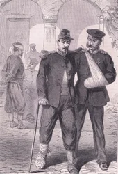 Im Krankenhaus, Cassells Geschichte des Krieges zwischen Frankreich und Deutschland, veröffentlicht von Cassell and Company Limited, ca. 1890 (Lithografie)