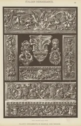 Italienische Renaissance, plastische Ornamente in Marmor und Bronze