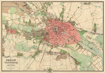 Karte von Berlin, gedruckt vom Königl. Lithogr. Institut, Berlin, 1857